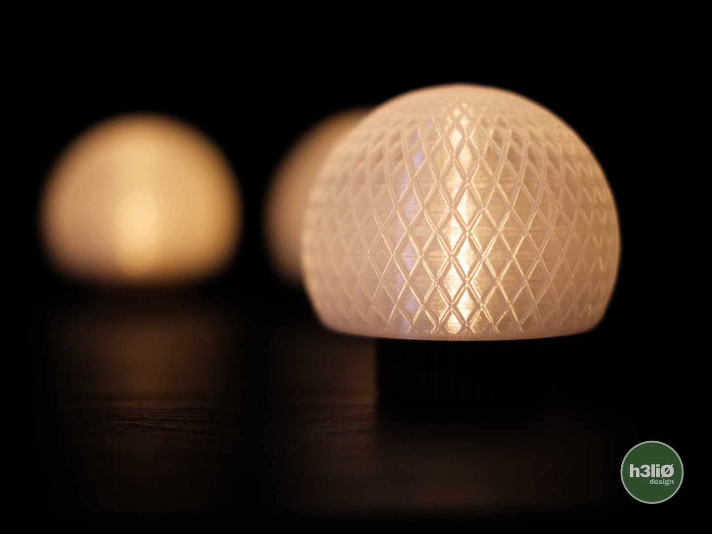 Set Of 3 Modern Orb Tea Light Holders | Led Ambient Light Holder | LEDs Included