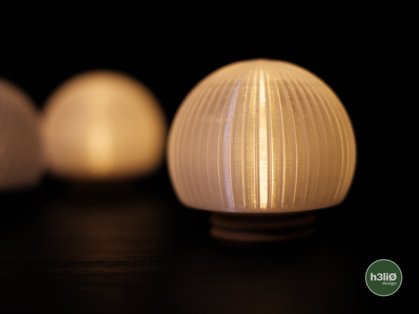 Set Of 3 Modern Orb Tea Light Holders | Led Ambient Light Holder | LEDs Included