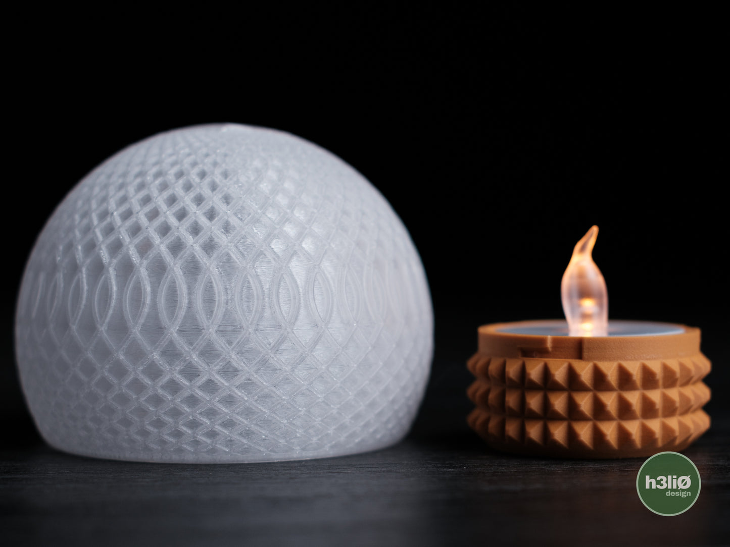 Set Of 3 Modern Orb Tea Light Holders | Led Ambient Light Holder | LEDs Included