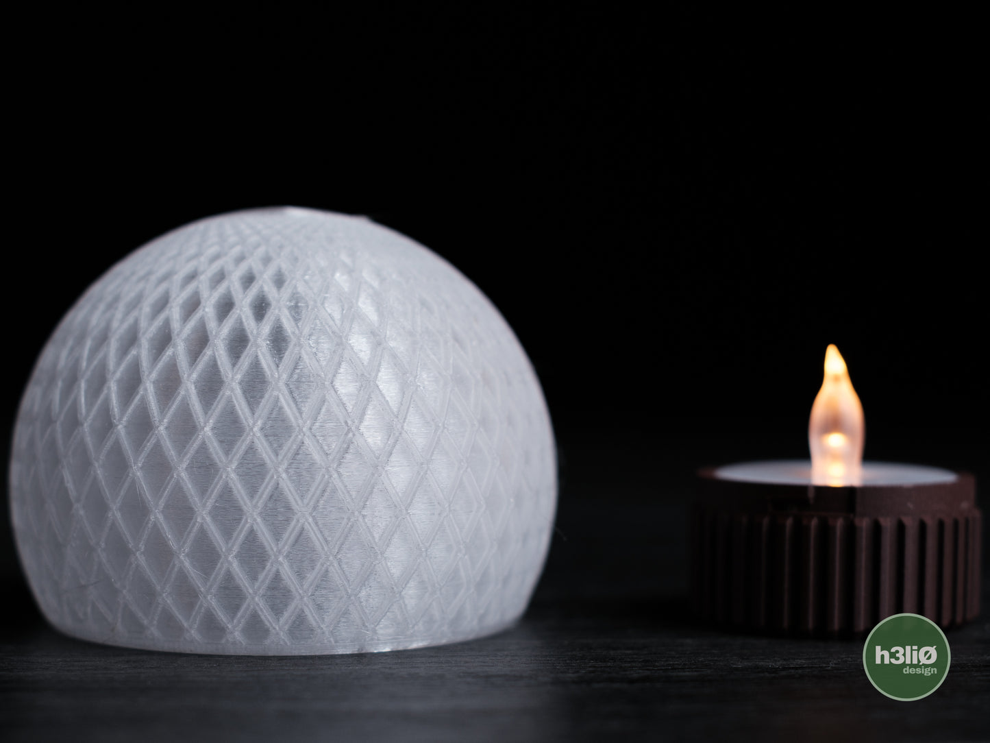 Set Of 3 Modern Orb Tea Light Holders | Led Ambient Light Holder | LEDs Included