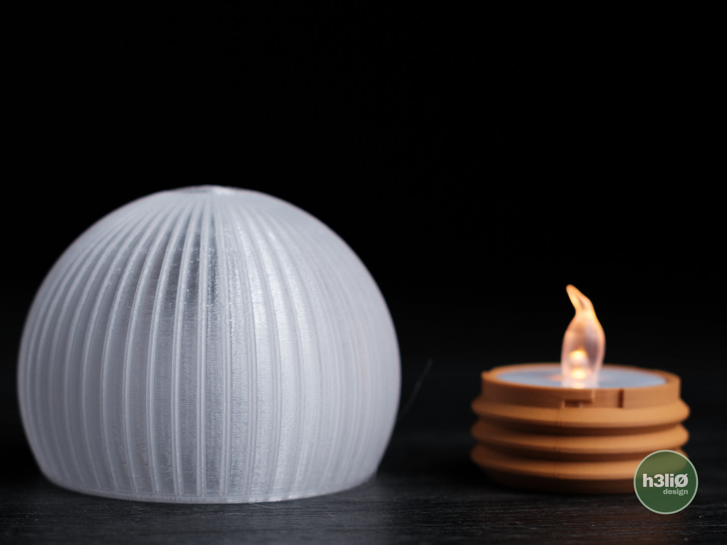 Set Of 3 Modern Orb Tea Light Holders | Led Ambient Light Holder | LEDs Included