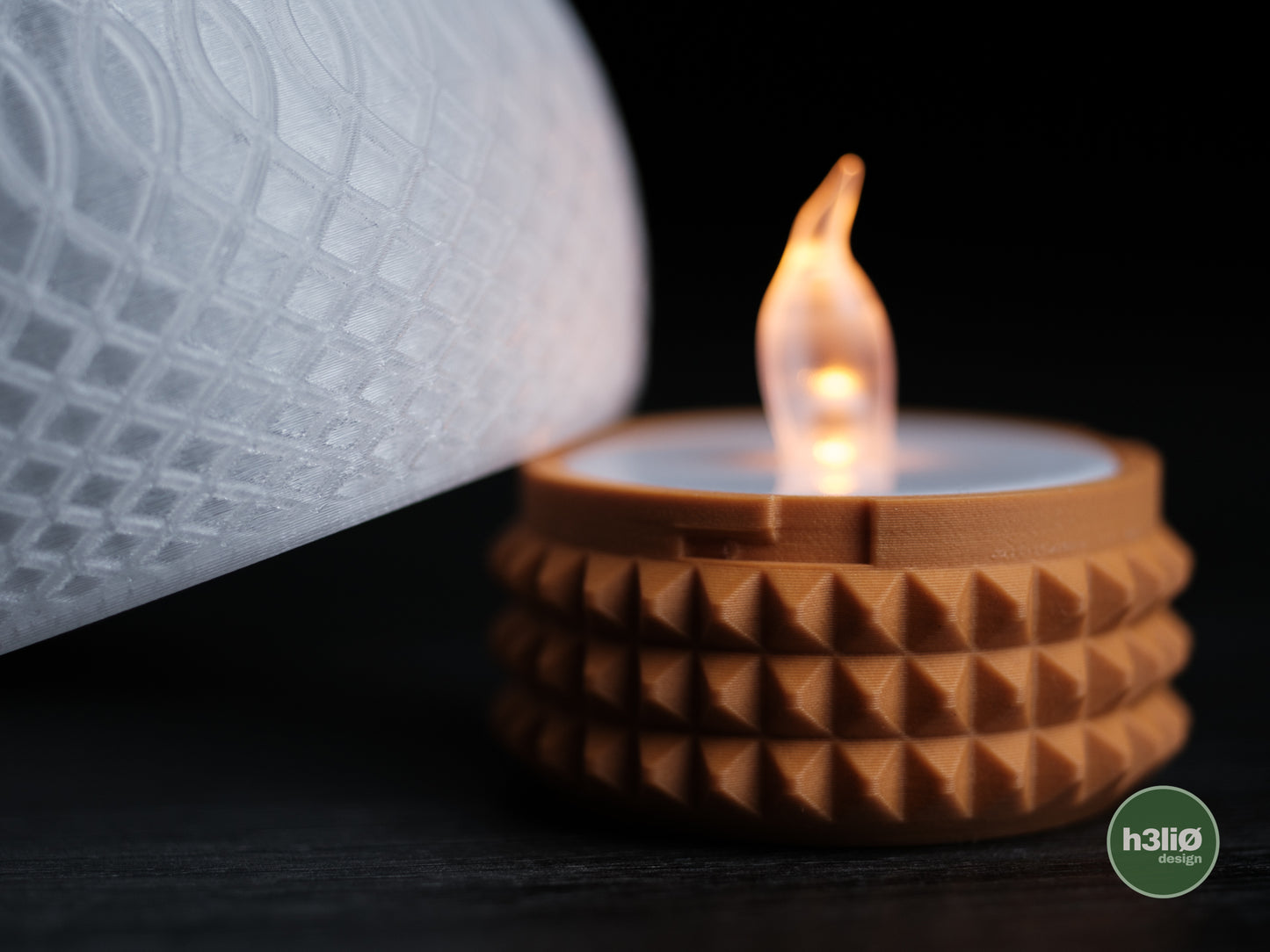 Set Of 3 Modern Orb Tea Light Holders | Led Ambient Light Holder | LEDs Included