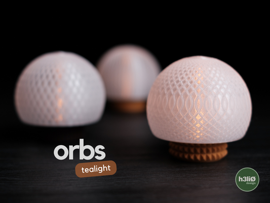 Set Of 3 Modern Orb Tea Light Holders | Led Ambient Light Holder | LEDs Included